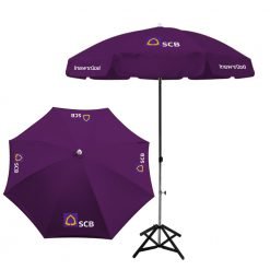 รับทำร่มสนาม สีม่วง SCB