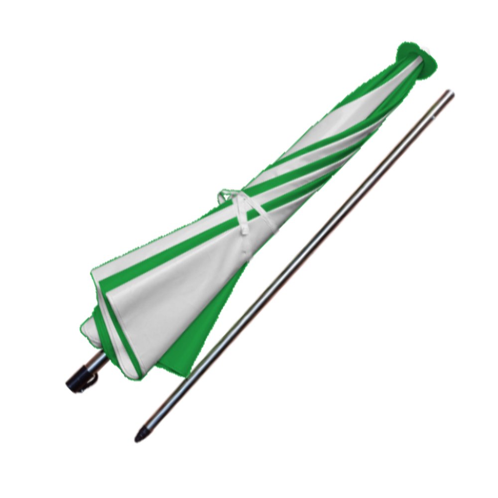 ร่มสนาม สีเขียวสลับขาว ร่มสนาม สีเขียวสลับขาว