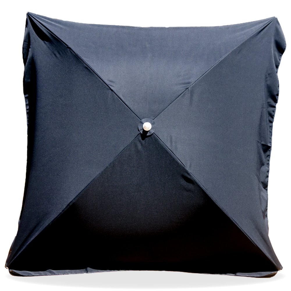 ร่มสนาม 50นิ้ว สี่เหลี่ยม4ช่อง สีดำ 2