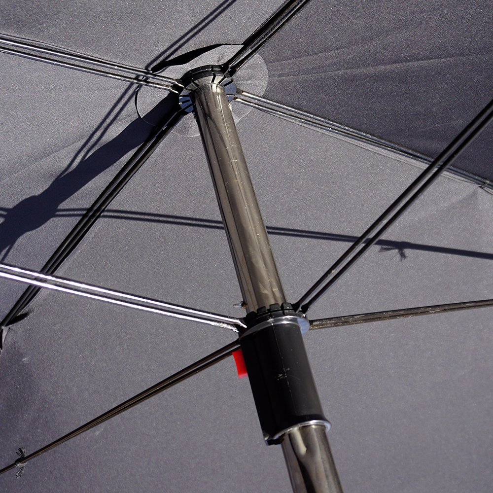 ร่มสนาม 50นิ้ว สี่เหลี่ยม4ช่อง สีดำ 6