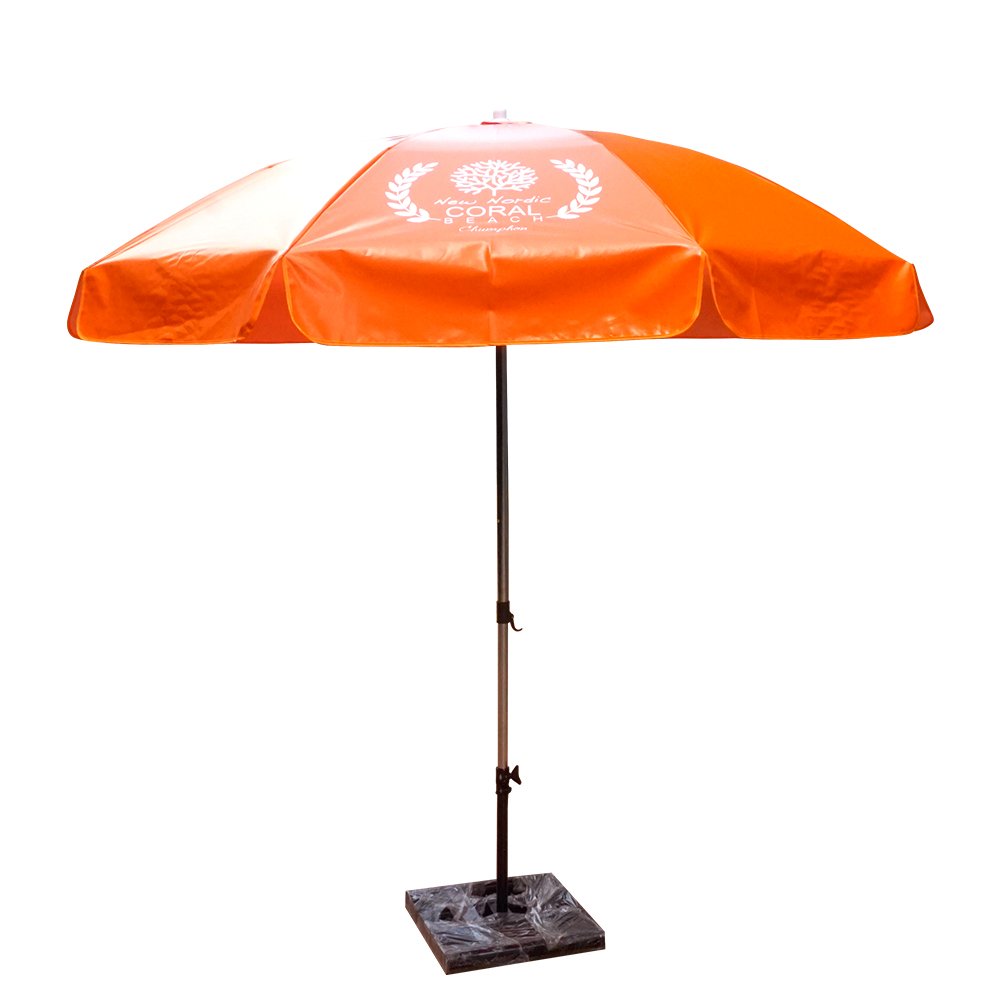 ร่มสนาม กลม 8ช่อง 45นิ้ว งานCORALBEACH 2 ร่มสนาม สีส้ม 45นิ้ว