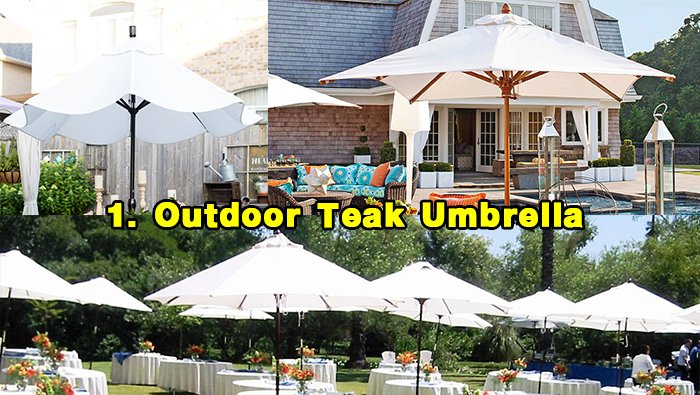 ร่มสนาม สีขาว