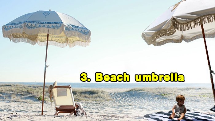 ร่มสนาม สีขาว