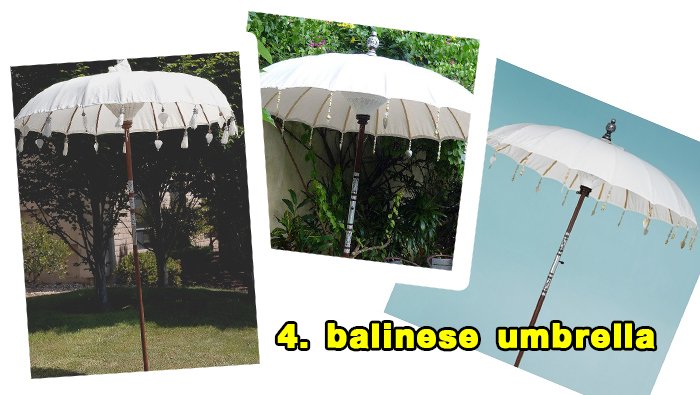 ร่มสนาม สีขาว