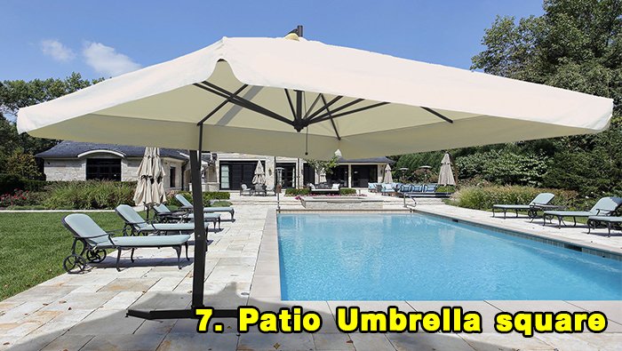 ร่มสนาม สีขาว