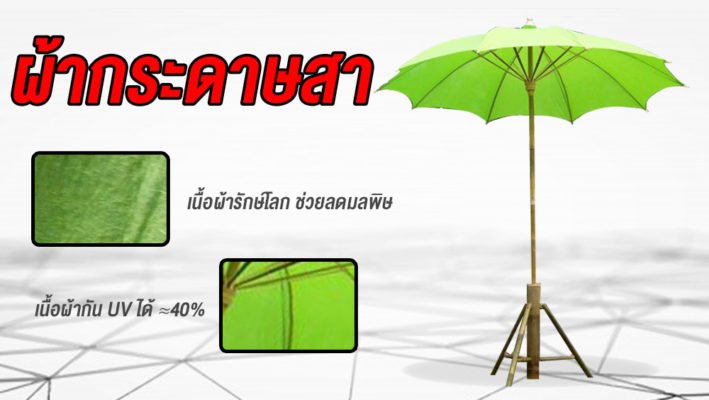 ผ้าใบร่มสนาม ผ้ากระดาษสา